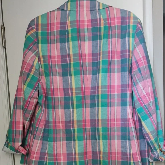 TALBOTS PLAID BLAZER - Picture 2 of 3